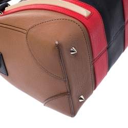 Pre Owned Givenchy Multicolor Leather Lucrezia Colorblock Bowler Bag