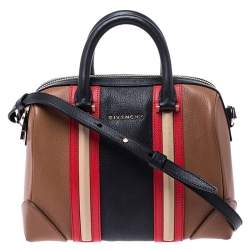 Pre Owned Givenchy Multicolor Leather Lucrezia Colorblock Bowler Bag