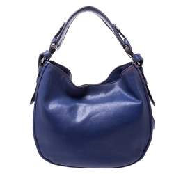 Pre Owned Givenchy Purple Leather Hobo 