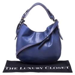 Pre Owned Givenchy Purple Leather Hobo 