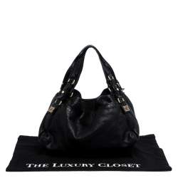 Givenchy Black Leather and Patent Leather Hobo