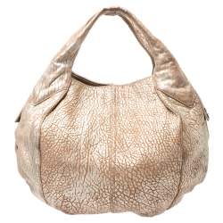 مملوكة مسبقًا Givenchy Gold/Beige Pebbled Leather Hobo