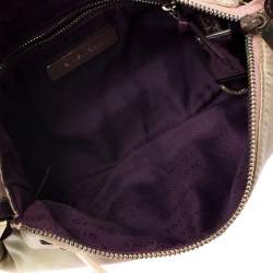 Pre Owned حقيبة جيفنشي "بوغويت" بجيبين متماثلين بسحابكانفاس مطبوع بشعار الماركة ورديفاتح و كريمي 