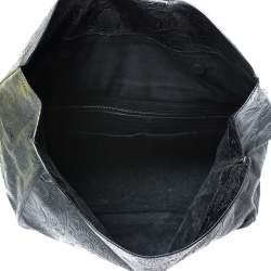 مملوكة مسبقًا حقيبة جيفنشي بيد علوية جلد بنقوش بايزلي بارزة أسود