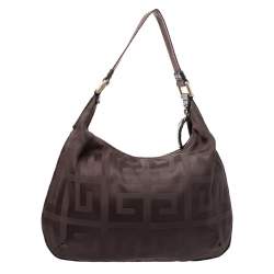 مملوكة مسبقًا Givenchy Brown Signature Fabric and Leather Hobo
