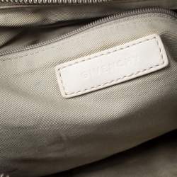 Pre Owned حقيبة كروس جيفنشي دينم وجلد أزرق/أبيض