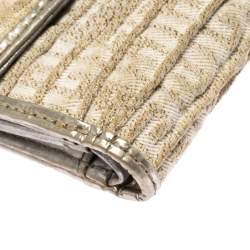Givenchy Ivory Fabric Flap Compact Wallet