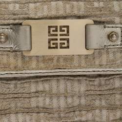 Givenchy Ivory Fabric Flap Compact Wallet
