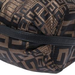 مملوكة مسبقًا Givenchy Black/Bronze Signature Shimmering Fabric Hobo