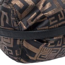مملوكة مسبقًا Givenchy Black/Bronze Signature Shimmering Fabric Hobo