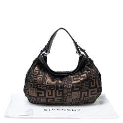 مملوكة مسبقًا Givenchy Black/Bronze Signature Shimmering Fabric Hobo
