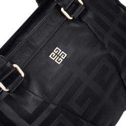 Pre Owned حقيبة جيفنشي جلد ونايلون مونوغرامية سوداء