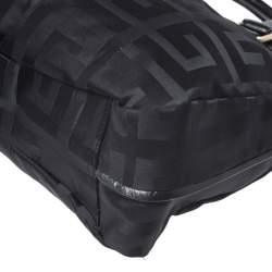 Pre Owned حقيبة جيفنشي جلد ونايلون مونوغرامية سوداء