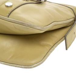 Pre Owned Givenchy Light Yellow Leather Small Baguette Bag