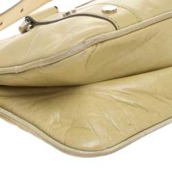 Pre Owned Givenchy Light Yellow Leather Small Baguette Bag