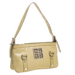 Pre Owned Givenchy Light Yellow Leather Small Baguette Bag