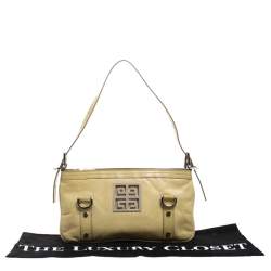 Pre Owned Givenchy Light Yellow Leather Small Baguette Bag