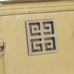 Pre Owned Givenchy Light Yellow Leather Small Baguette Bag