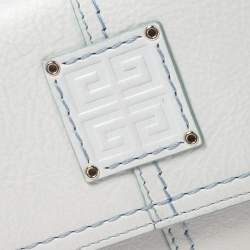 Pre Owned Givenchy White Leather Continental Wallet