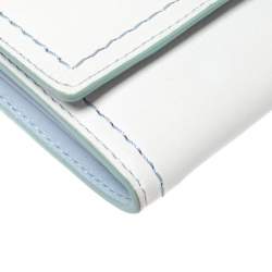 Pre Owned Givenchy White Leather Continental Wallet