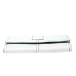 Pre Owned Givenchy White Leather Continental Wallet