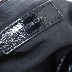 Pre Owned حقيبة جيفنشي جلد لامعة وكانفاس مونوغرامية سوداء/ بنية