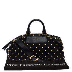 مملوكة مسبقًا Givenchy Black Studded Nylon Satchel Bag