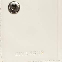 Pre Owned Givenchy White Patent Leather Compact  Wallet