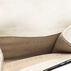 Pre Owned Givenchy White Patent Leather Compact  Wallet