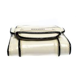 Pre Owned Givenchy White Patent Leather Compact  Wallet