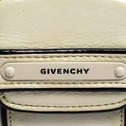 Pre Owned Givenchy White Patent Leather Compact  Wallet
