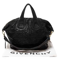 Pre Owned Givenchy Black Leather Medium Nightingale Satchel