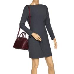 مملوكة مسبقًا Givenchy Burgundy Python Mini Antigona Satchel