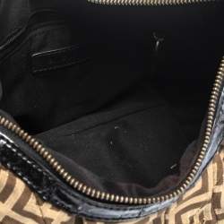 Pre Owned Givenchy Brown/Black Monogram Canvas and Leather Hobo