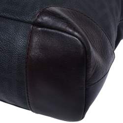 مملوكة مسبقًا Givenchy Black/Dark Brown Monogram Coated Canvas and Leather Hobo