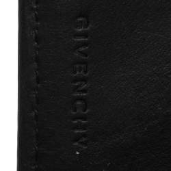 Pre Owned Givenchy Black Monogram Leather Flap Wallet