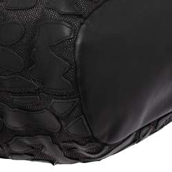 Pre Owned Givenchy Black Leather and Nylon Medium Nightingale Satchel