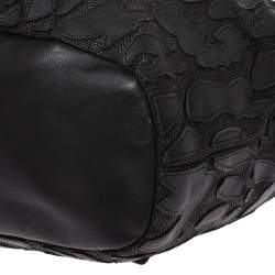 Pre Owned Givenchy Black Leather and Nylon Medium Nightingale Satchel