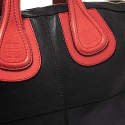 Pre Owned حقيبة ساتشل جيفنشي نايتينغل جلد حمراء/ سوداء