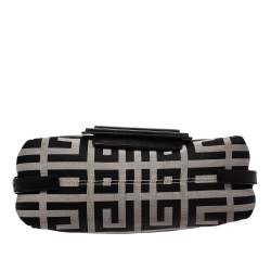 Pre Owned حقيبة كتف جيفنشي كانفاس وجلد مونوغرامية  رصاصية / سوداء 