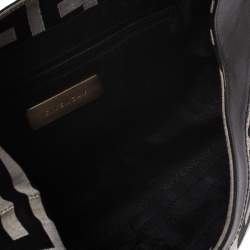 Pre Owned حقيبة كتف جيفنشي كانفاس وجلد مونوغرامية  رصاصية / سوداء 