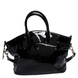 Pre Owned Givenchy Black Patent Leather Satchel