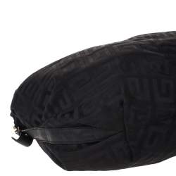 Givenchy Black Monogram Canvas Flap Hobo