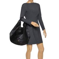 Pre Owned حقيبة جيفنشي تيهان جلد سوداء