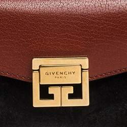 Givenchy Brown/Black Leather and Suede GV3 Belt Bag