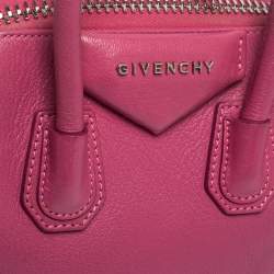 Pre Owned Givenchy Pink Leather Mini Antigona Satchel
