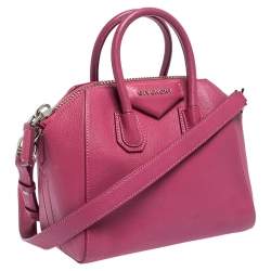 Pre Owned Givenchy Pink Leather Mini Antigona Satchel