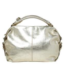 Pre Owned Givenchy Gold Leather Satchel