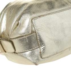 Pre Owned Givenchy Gold Leather Satchel