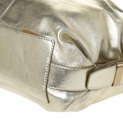 Pre Owned Givenchy Gold Leather Satchel